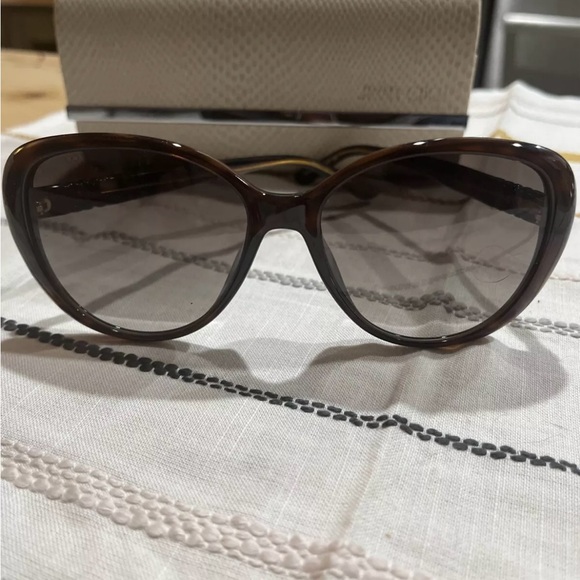 Jimmy Choo Amira Tortoise sunglasses NWOT - Picture 2 of 7